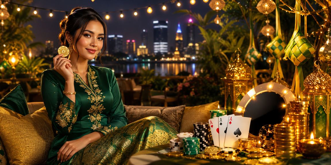 Suasana meriah Hari Raya di Seremban dengan pengguna menikmati hiburan dalam talian